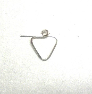 Judy Larson's Wire Triangle Link - , Findings & Components, Toggles & Clasps, Earwire & Headpin, Loops, Wire Loop, Wrapped Wire Loop, wire triangle link